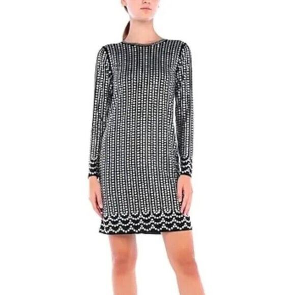 Michael Kors long sleeve studded Matte jersey dress‎ XS vogue - Picture 1 of 9